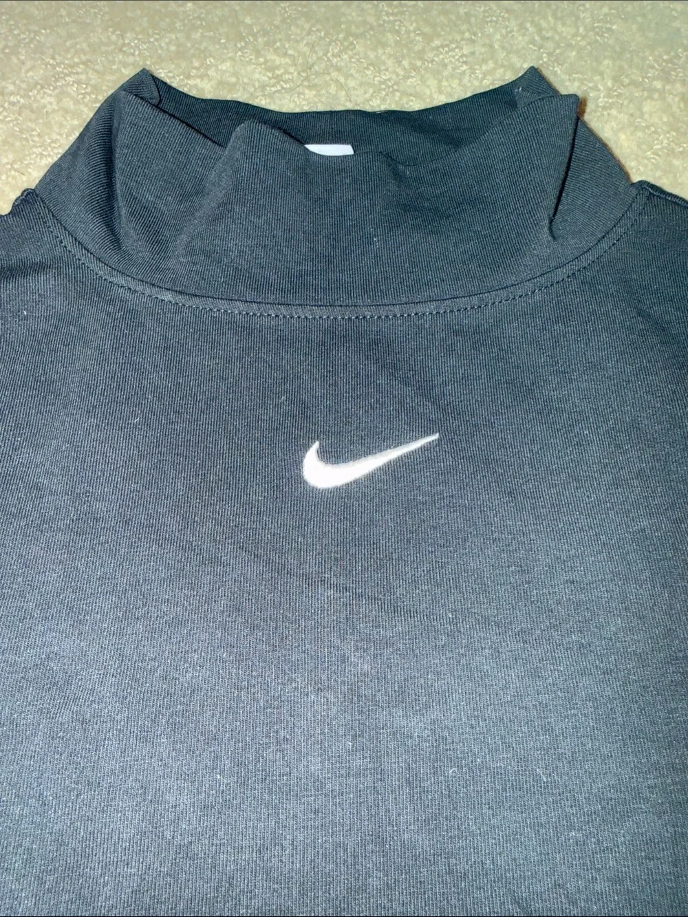 Nike Black Long-Sleeve Mock Neck Shirt